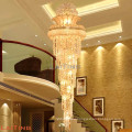 Hot modern pendant crystal lamp hotel long height crystal chandelier pendant lamp for stairs 98113